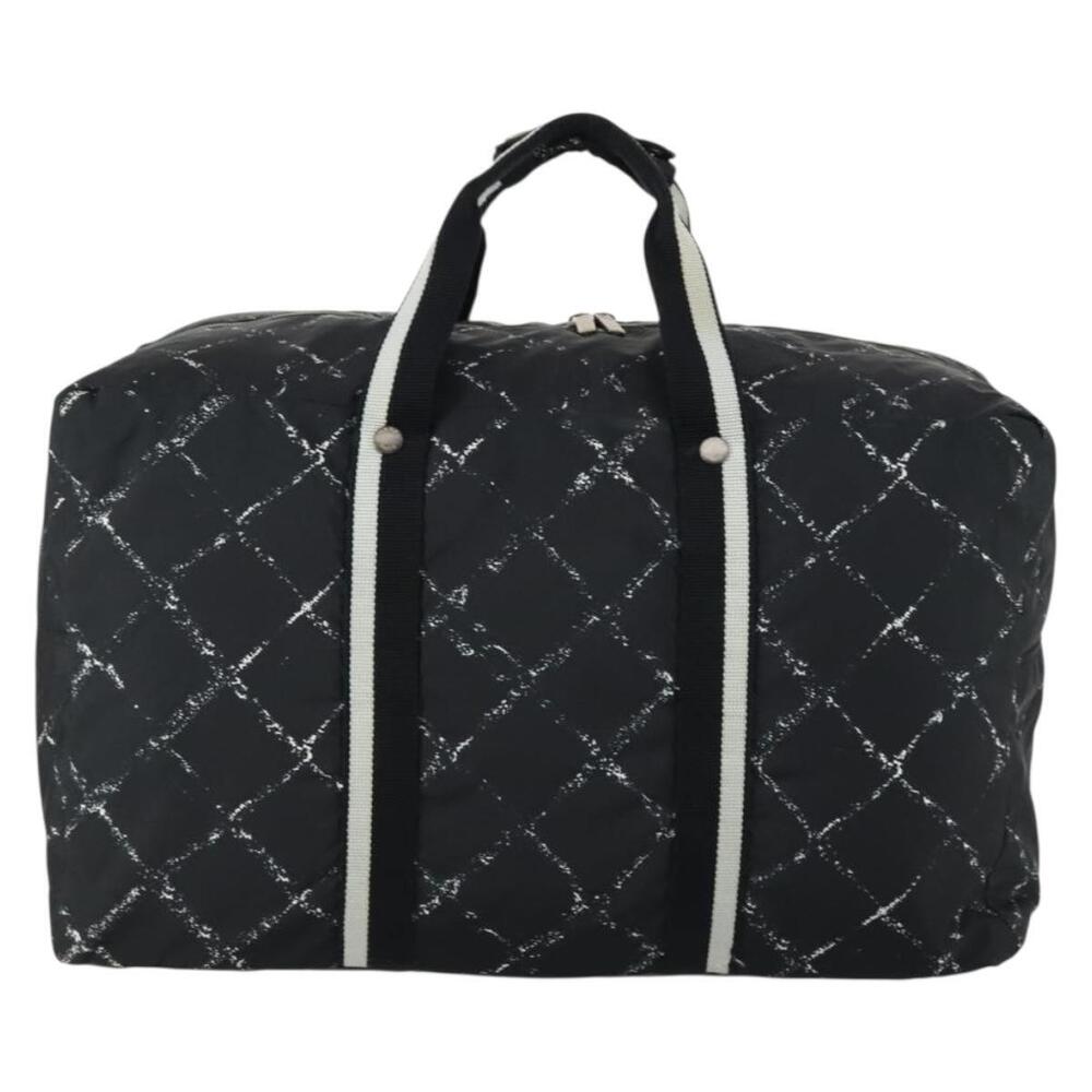 CHANEL Travel Line Boston Bag Nylon Black CC Auth bs31126 - Picture 13 of 16